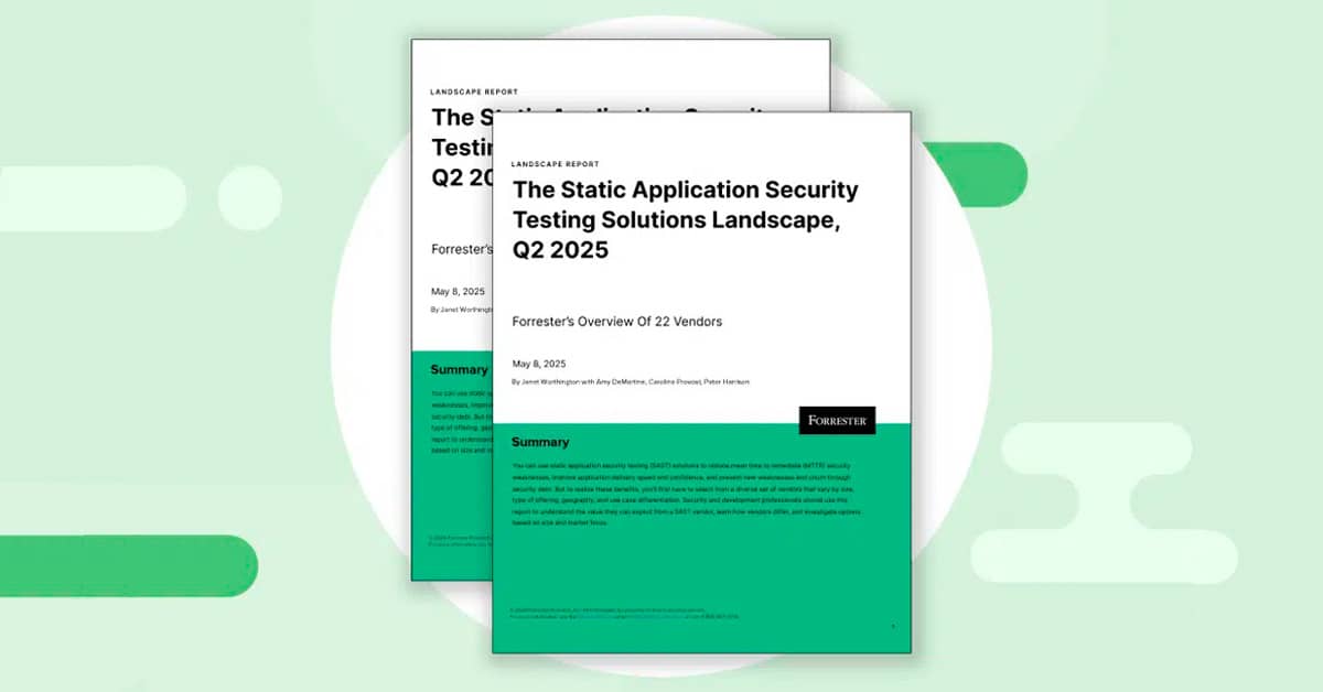 Forrester SAST report
