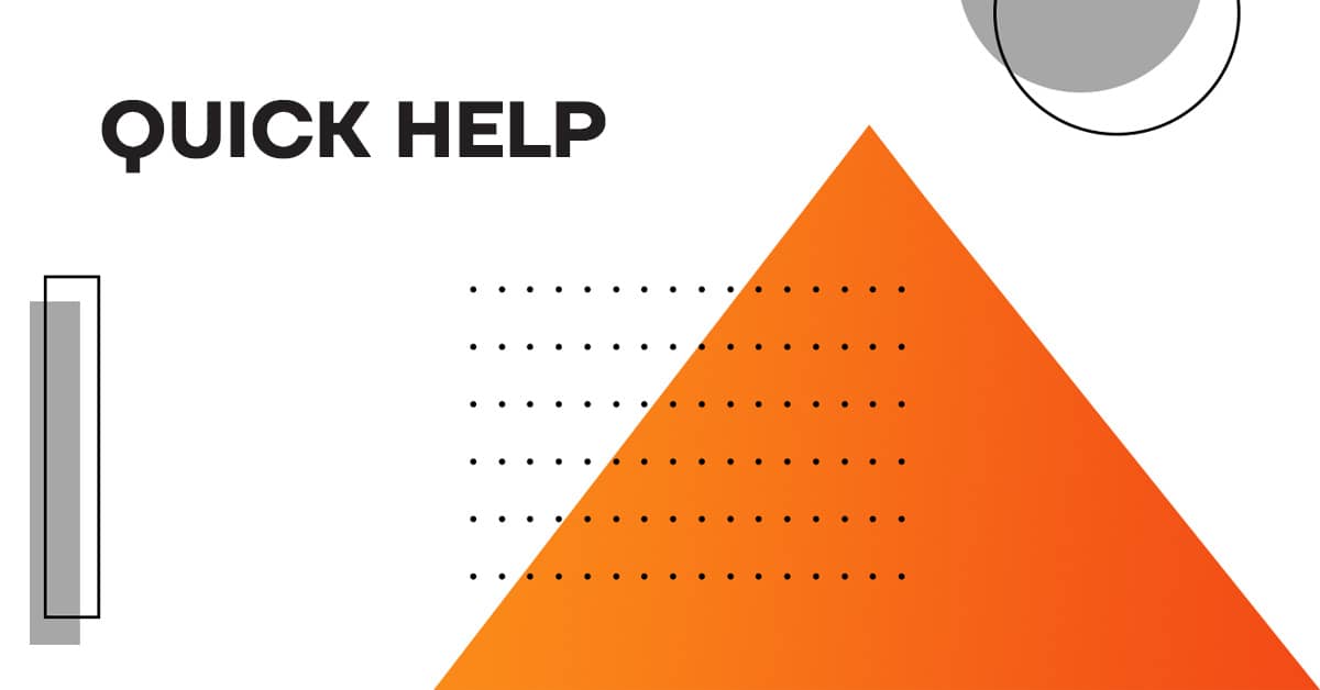 Quick Help banner