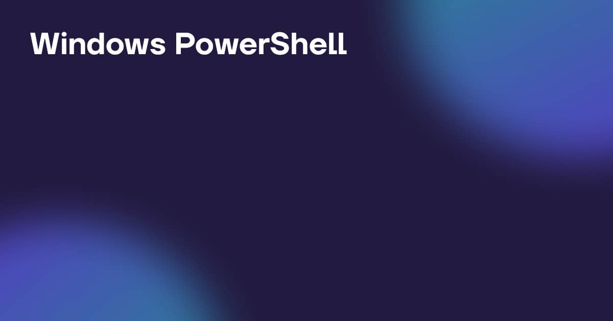 Windows Powershell tutorial (1)