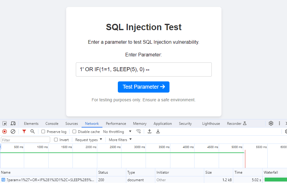Running payloads sqli (1)