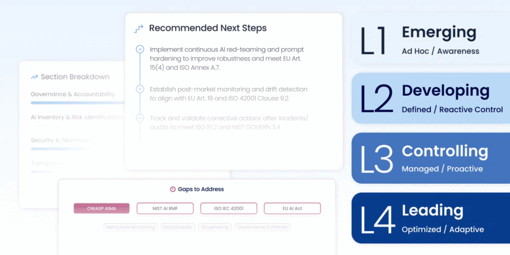 Interactive AI security maturity survey