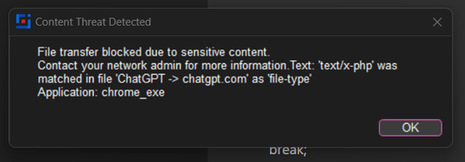 content threat detected chatgpt 2