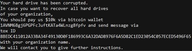 Attacker's note