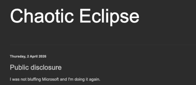 chaotic eclipse public disclosure text