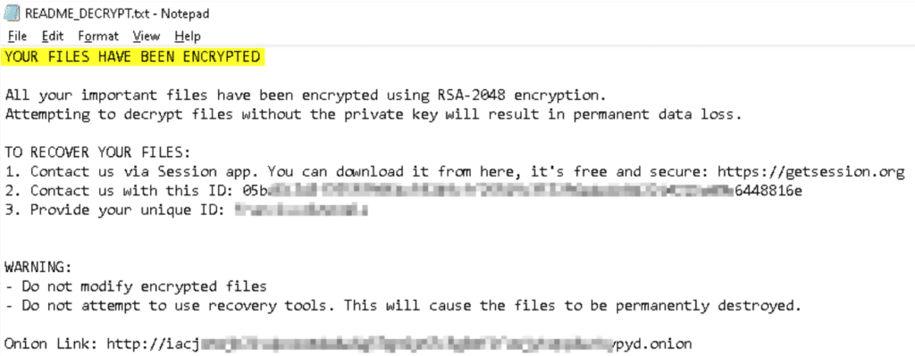 it targets the same 16 Windows event logs identified during static analysis and drops its ransom note